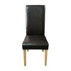 Top Quality Faux Leather Dining Chair Roll Top Scroll Back Kitchen Furniture