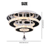 Luxury 36W LED Crystal Ceiling Light Flush Mount Crystal Chandelier Warm White