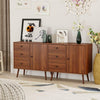 Wooden Sideboard 1 Doors 3 Drawers Buffet Storage Cabinet Cupboard Oak with Legs