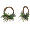 Artificial Rose Lavender Vine Ring Wreath Garland Home Party Wedding Door Decor