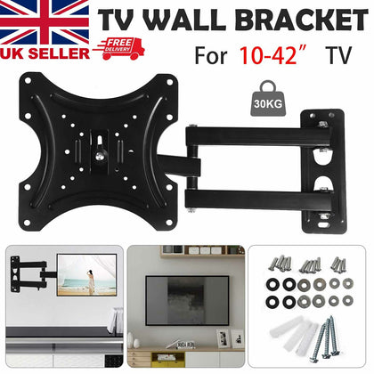 Swivel TV Wall Bracket Mount For 10 15 25 32 40 42 Inch 3D LCD LED Plasma UK