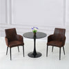 2 Pcs Faux Leather Dining Chairs Armchairs Office Kitchen Brown Grey Industrial