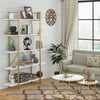 5-Tier Spacious Bookshelf Storage Shelves Unit Durable Wood Home Office Bookcase