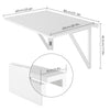 Folding Table Wall Mounted Desk Drop-Leaf Table Wooden White 80x60cm