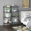 Black Ladder Shelving Unit 4 Tier Display Stand Book Shelf Flower Storage Rack