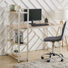 Corner Computer Desk with 4 Tier Bookshelf Home Office Study Desk Laptop Table