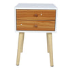 2 Drawers Wooden Bedside Table Cabinet Nightstand Side Storage Bedroom Furniture