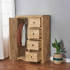 Corona Wardrobe Tallboy Small Mexican Solid Pine 1 Door 4 Drawer Chests Bedroom