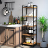 Bookcase 5-Tier Bookshelf Freestanding Display Stand Wood Storage Shelving Unit