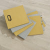 Large Grey Yellow Foldable Canvas Storage Folding Box Fabric Cube 4 Piece Set