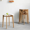 Vintage Stackable Bar Stool Backless Counter Seat Seating Chair High Legs Solid