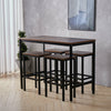 Kitchen Dining Set Steel 2/4Chairs+Tables Wood Seat Retro France Bistro Bar Cafe