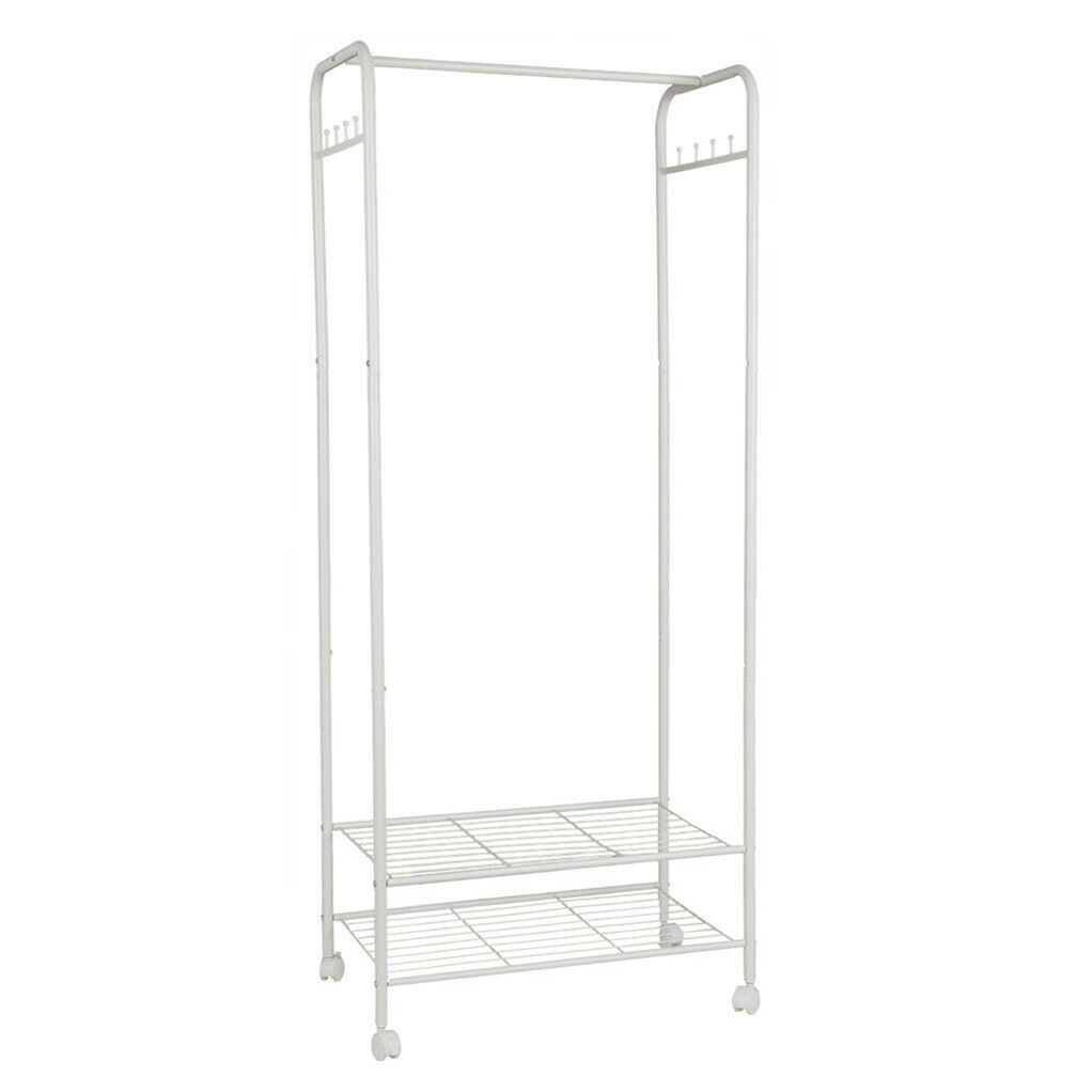 Heavy Clothes Rail Rack Rolling Garment Hanging Display Stand Closet O ...