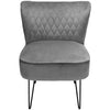 Velvet Fabric Scallop Back Chair Lounge Occasional Accent Sofa Armchair 5 Styles