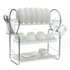 3 Tier Kitchen Dish Drainer Rack Plate Bowl Cutlery Sink Tool Holder D