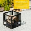 Square Fire Basket BBQ Grill Heater Outdoor Garden Firepit Brazier Patio Outside