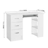 Computer Desk 3 Drawers Computer Table Wooden Office Workstation Writing Table