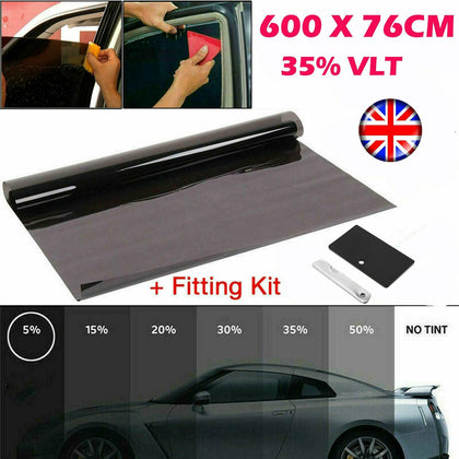 35%VLT Window Tint Film Roll Mirror Glass One Way Solar Reflective 76cm x 6M UK
