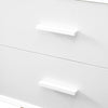 White Bedside Table Cabinet Unit Side End Table Bedroom Furniture Modern
