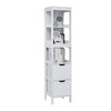 Mondeer Bathroom Tall Cabinet Storage Unit Organizer Tower with Shelves White