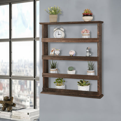 XL Rustic Wall Floating Shelf Hanging Wooden Storage Shelving Unit Living Room