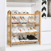 3/4/5 Tier Natural Wooden Bamboo Shoe Rack Organiser Stand Unit Storage Shelf