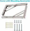 2pcs Folding Shelf Brackets, Heavy Duty, Stainless Steel Foldable Table Hinge UK