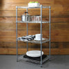 4 Tier Chrome Metal Storage Rack/Shelving Wire Shelf Kitchen/Office/Garage Unit