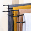 20 X Non Slip Metal Clothes Trouser Pants Slack Hanger Storage Organizer Black