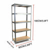 Garage Racking 5 Tier Shelving Unit Boltless Heavy Duty Metal Shelf Shed Storage