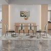 Mondeer Dining Sets Dining Table and 4/6 Upholstered Chairs with Metal Legs