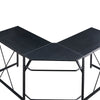 L-shaped Corner Computer Desk Office Workstation Metal Leg Home Table&Stand MDF