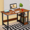 Home Office Computer PC Desk Writing Table 100cm Workstation Wood Bookshelf.