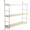 3 Tier Mounted Wall Floating Shelves.Decorative Shelf.(Black Metal & Solid Wood)