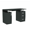 Otley Computer Desk 3 Drawer Laptop PC Study Table Workstation Home Office Black
