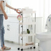 2/3/4 Tier Slim Slide Out Kitchen Trolley Rack Holder Storage Shelf on Wheels UK