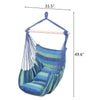 Hammock Hanging Rope Cotton Canvas Chair Swing Seat Patio Camping /w 2 Pillows