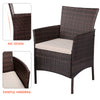 Rattan Garden Furniture Set 3 Piece Chairs Sofa Table Outdoor Patio Conservatory