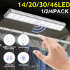 Wireless LED PIR Motion Sensor Closet Lights USB Rechargeable Light Strip Lamp
