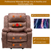 Electric Massage Chair Power Lift Recliner Armchair Sofa with Heat Velvet Brown