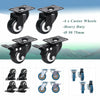 4 x Heavy Duty Ø 50 75mm Swivel Castor Wheel Trolley Furniture Caster 200-360kg