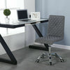 Quilted Home Office Swivel Desk Chair Small Cushioned Back Computer Vanity Stool