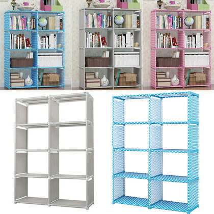 Free Standing Bookcase Bookshelf Storage Shelf Rack Home Cabinet Organizer 8Cube
