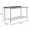 2/3/4/5/6FT Stainless Steel Commercial Kitchen Work Bench Catering Table +Shelf