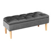 Chesterfield Ottoman Bench Velvet Deep Button Seat Storage Chest Toy Rect Stool