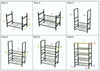 5 Layers Shoe Rack Storage Shelf Organizer Footwear Metal Mesh Shelves Stand UK