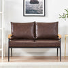 1/2/3 Seater Faux Leather Sofa Armchairs Couches Livingroom Black Brown Modern