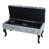 Crushed Velvet Storage Ottoman Bench Pouffe Stool Living Room Bedroom Seat 100cm