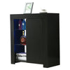Modern High Gloss 3 Shelves Floor Cabinet Sideboard Storage Cupboard LED Lights
