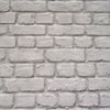 GREY CHARCOAL WHITE SILVER BRICK WALL WALLPAPER - RUSTIC MOROCCAN METALLIC STONE